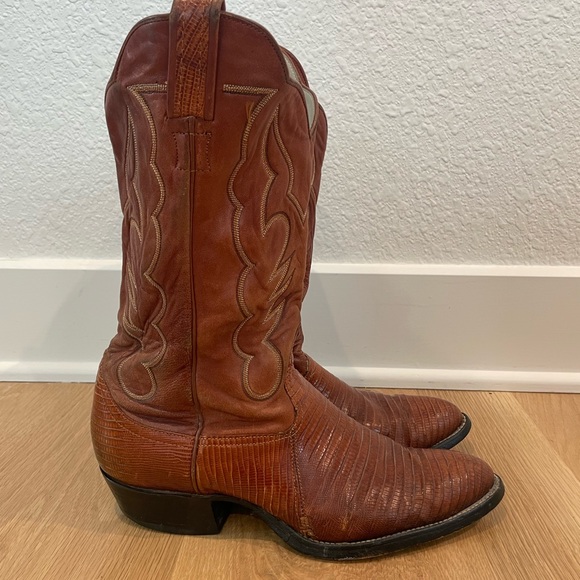 Vintage Larry Mahan Lizard Cowboy Boots - Picture 4 of 8